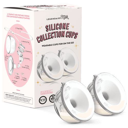 Legendairy Milk Silicone Breast Shield Collection Cup Set, Includes 24mm and 28mm, 2 Count