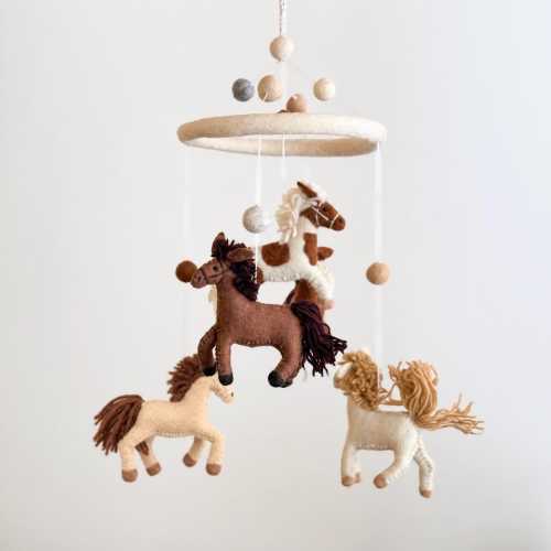 Felt Horse Baby Mobile