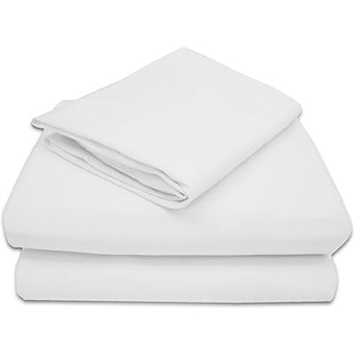 American Baby Company 28" x 52" 100% Natural Cotton Jersey Knit Toddler/Crib Sheet Set – 3-Piece Soft & Breathable Crib/Toddler Bedding Set, White, for Girls and Boys