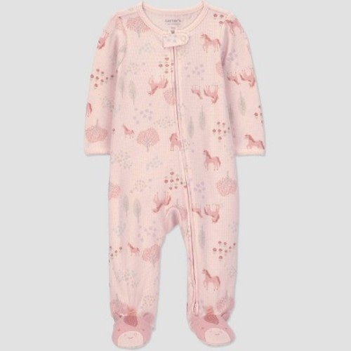 Carter's Just One You® Baby Girls' Scenic Horses Sleep N' Play - Pink Newborn