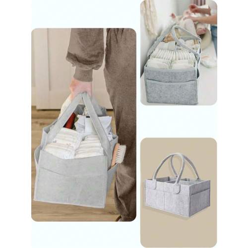 Newborn Essentials,Diaper Caddy Basket,Baby Needs,Baby Essentials,Baby Shower Supplies,Baby Basket , Nursery Decor For Boy Or Girl-Grey,ExtraLarge | SHEIN USA