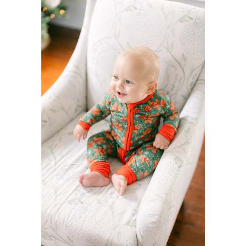 Cowboy Gingerbread Zipper Romper