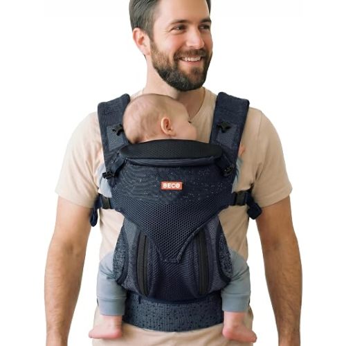 Beco Ventura Breathable Baby Carrier Newborn to Toddler, Navy, (7–45lbs)