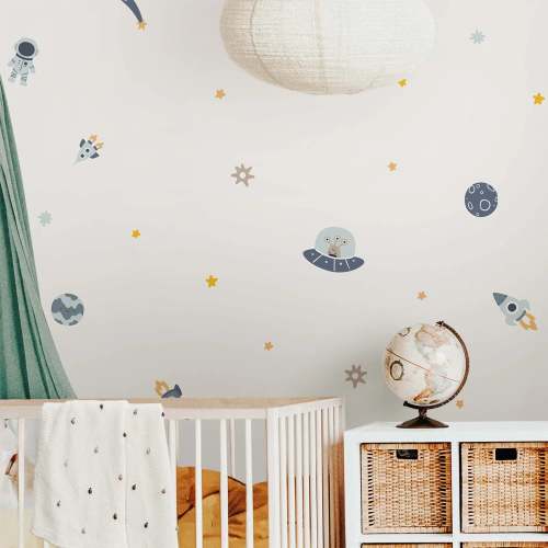 Blue Planets Kid's Wall Decal