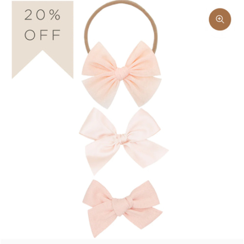 Bow 3 Pack: Blush Headbands