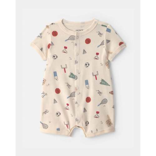 3M | Baby Sports Short-Sleeve Romper - Ivory