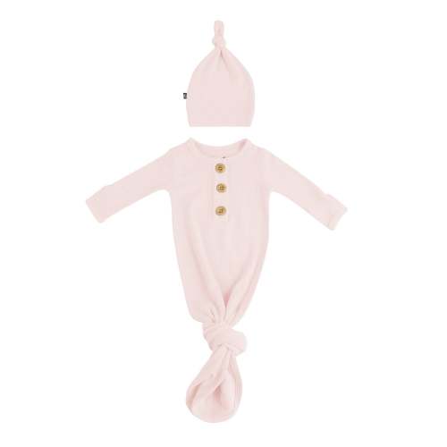 Ribbed Knotted Gown and Hat Blush | Going Home | Kyte Baby