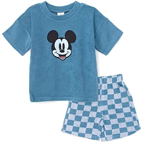 Disney Loop Terry Cloth T-Shirt and Shorts Outfit Set Toddler to Big Kid Sizes (2T - 10-12)