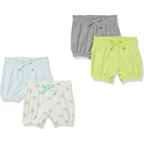 Amazon Essentials Baby Girls' Bloomer Shorts, Multipacks