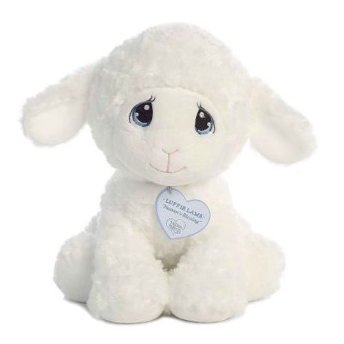 Aurora Medium Luffie Lamb Precious Moments Inspirational Stuffed Animal White 10"