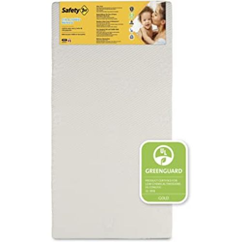 Safety 1st Heavenly Dreams Ultra Baby Crib & Toddler Bed Mattress, Machine Washable, Breathable, Removable Cover, Firm, Fits Standard Size Cribs & Toddler Beds,White