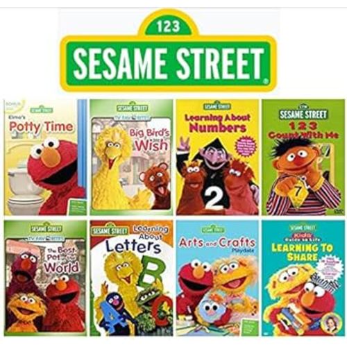 Ultimate Sesame Street DVD Collection # 2 - Elmo's Potty Time/ Big Bird's Wish/ Learning About Numbers & Letters/ Arts & Crafts/ Learning to Share & More