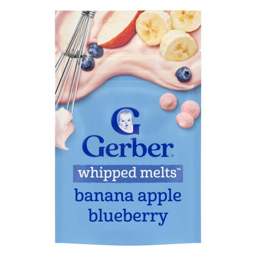 Gerber Stage 3 Baby Snacks, Banana Apple Blueberry Whipped Melts