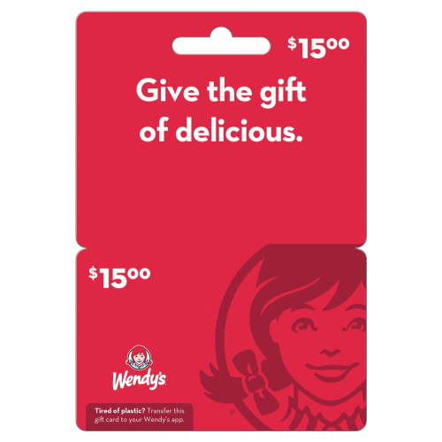 Wendy's $15 Gift Card
