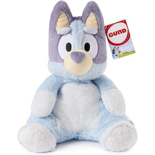 GUND Official Bluey Oh So Snuggly Plush, Bluey Plushies, Stuffed Animal Sensory Toy for Babies and Toddlers, Blue, 12.5”