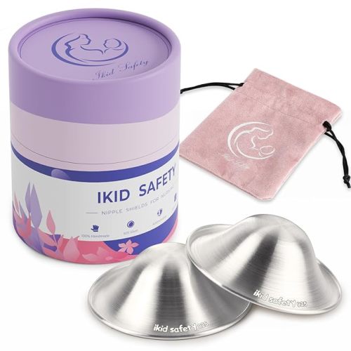 The Original Silver Nursing Cups,Nipple Shields for Breastfeeding Newborn, Protect and Soothe Cracked Nipples, Pure 925 Silver Nipple Covers Guards for Sore Nipple Relief Breastfeeding - Regular