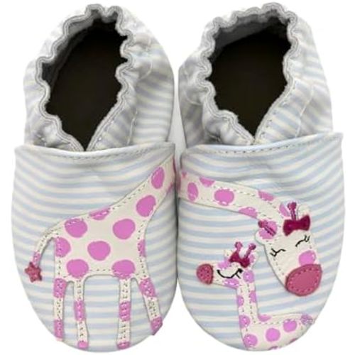 Robeez Baby Girls and Unisex Soft Soles Slip-Resistant Crib Shoes Slippers for Infant and Toddler, 0-24 Months
