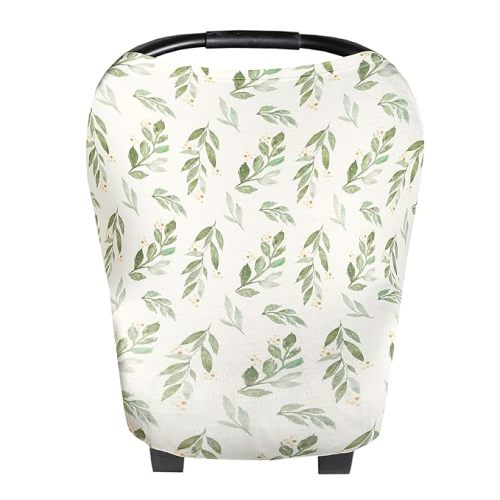 Copper Pearl Multi-Use Cover: Car Seat & Stroller Cover - Sun Protection, All-Season, Stylish Designs - Fern
