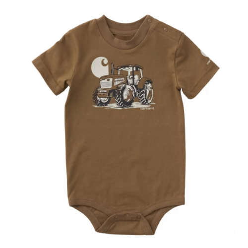 Carhartt Infant Boys' Short Sleeve Tractor Bodysuit, 3M,Carhartt Brown at Tractor Supply Co