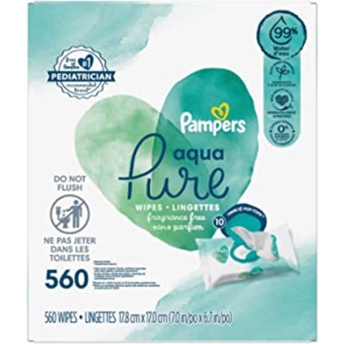 Amazon.com: Pampers Aqua Pure Sensitive Baby Wipes 10X Pop-Top 560 Count : Baby