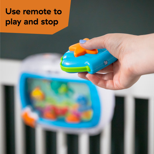 Sea Dreams Soother Musical Crib Toy and Sound Machine - Blue