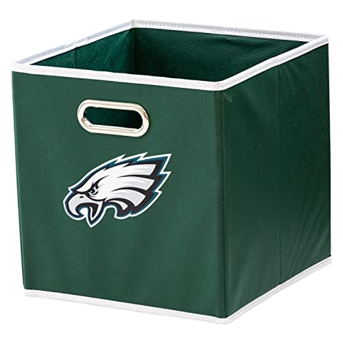 Franklin Sports NFL Storage Bins - Collapsible Cube Container + Basket - NFL Office, Bedroom + Living Room - 11"x11"