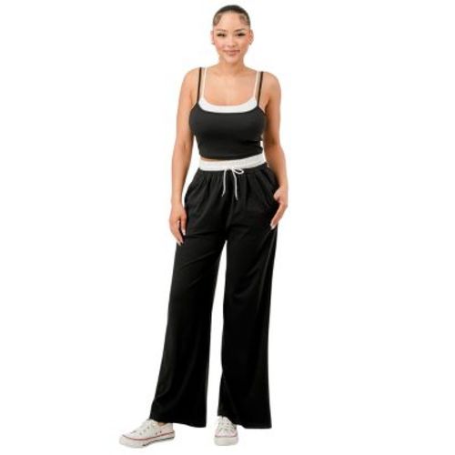 Slickblue Casual Tank & Sweatpant Set, Stretch Fabric, 2 Piece Co-ord Outfit, Sporty Style, Color Options, Size S-L
