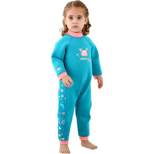 Baby Wetsuit, 2mm Neoprene Warm Swimsuit with Thermal Lining