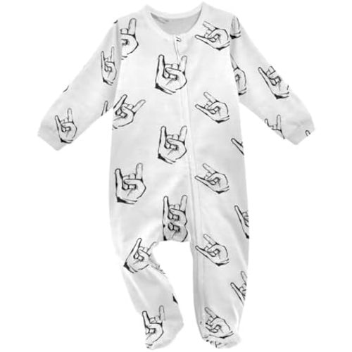 Dussdil Baby One-Piece Footies Newborn Rompers Pajamas Cotton Footed Pjs for Sleep Play Boys Girls