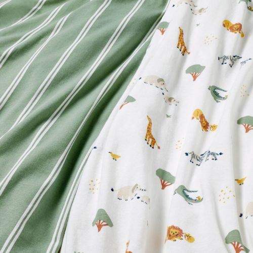 Fitted Jersey Crib Sheet - Safari Stripes - 2pk - Cloud Island™