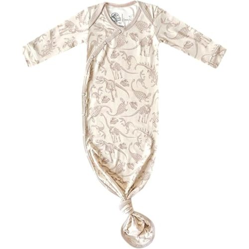 Copper Pearl Newborn Knotted Gown Jurassic Park Fossils