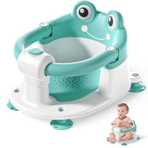 Baby Bath Seat for Babies 6 Months & up Non-Slip Toddler Bath Seats for Sitting Up Infant Bathtub Chair with Suction Cups and Soft Cushion for Baby Shower Tub Seat