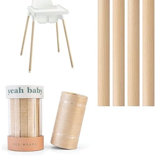 Yeah Baby Goods Highchair Leg Wraps (Birch) - Compatible with The IKEA Antilop Highchair - Stylish IKEA High Chair Accessories w/Easy Self-Adhesive