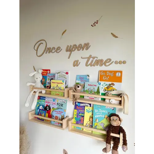 Once upon a time sign,Reading Corner Sign - Kids Bedroom Wording Sign for Reading Corner Kids Room Family Bookshelf Home Décor Birthday Present DIY Decoration
