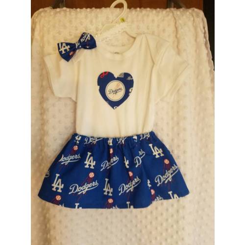 Dodgers Baby Girl Clothing Set