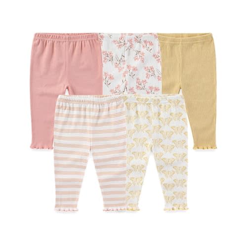 Unisex Baby 5-Pack Long Pants Boys Girls Toddler Cotton Shorts Gift Set