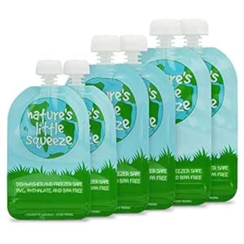 WeeSprout Double Zipper Reusable Food Pouches (Original, Variety)