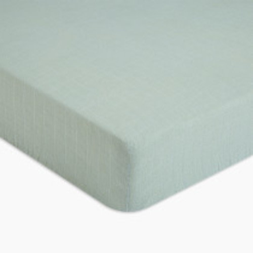 Crane Baby Cotton Muslin Crib Fitted Sheet - Evergreen