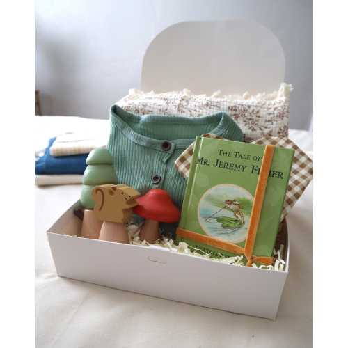 Jeremy Fisher Baby Gift Box | Storybook Baby Gift Set | Beatrix Potter Baby Shower Gift