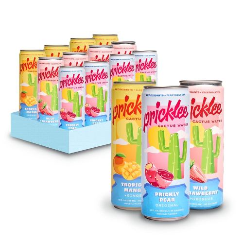 Cactus Water Variety 12 Pack - Made From Prickly Pear - Added Natural Antioxidants & Electrolytes For Hydration, Immunity, & Recovery - 3 Flavors Non-Bubbly, Low-Sugar, No Caffeine & 35 Cals