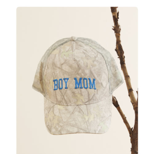 Boy Mom Embroidered Trucker Hat