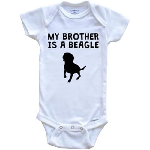 My Brother is A Beagle Cute One Piece Baby Bodysuit