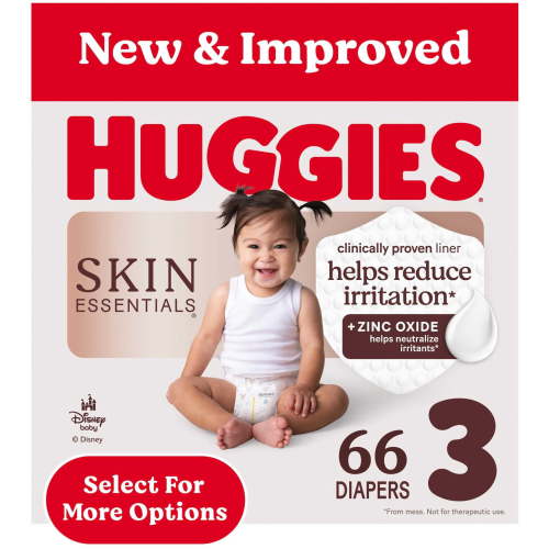 Free Shipping! Huggies Baby Diapers Size 3 16-28 lbs Skin Essentials Leakproof Hypoallergenic