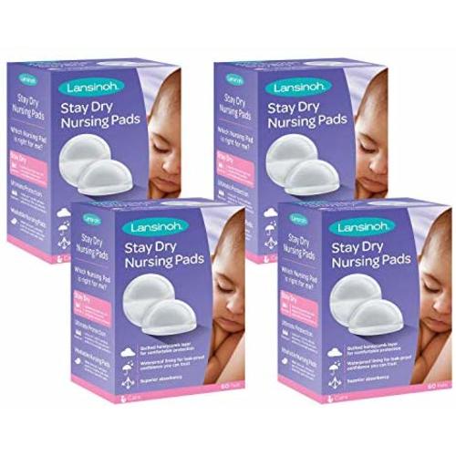 Lansinoh Stay Dry Disposable Nursing Pads for Breastfeeding, 240 count