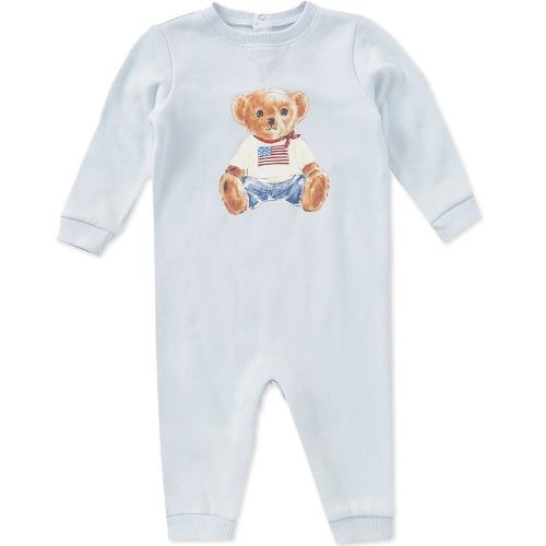 Ralph Lauren Baby Boys Long-Sleeve Polo Bear Fleece Coverall