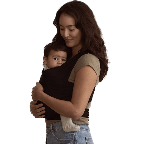 Solly Baby Wrap, Buttery-Soft Baby Carrier Newborn to Toddler 8-25 Lbs., Lightweight & Hands-Free Infant Sling Wrap, Breathable Summer Carrier, Baby Wearing & Postpartum Essential, New Mom Gift, Black