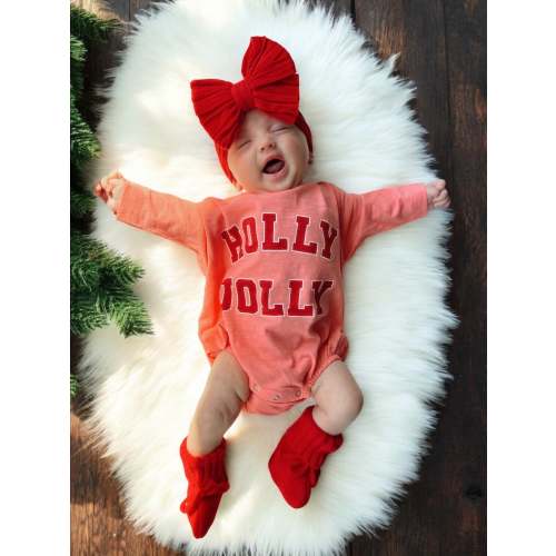 Holly Jolly / Organic Long Sleeve T-Shirt Bubble