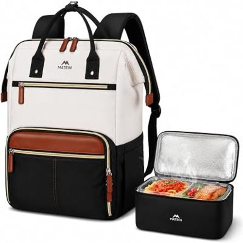 MATEIN Laptop Backpack with Lunch Box Compartment, 15.6 Inch Lunch Backpack