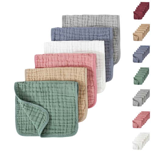 kkbbma 6 Packs Super Soft Baby Burp Cloths Deals Of The Day - Boys And Girls Baby Washcloths Extra Absorbent Comfort Lovely Newborn Baby Hand Washcloths