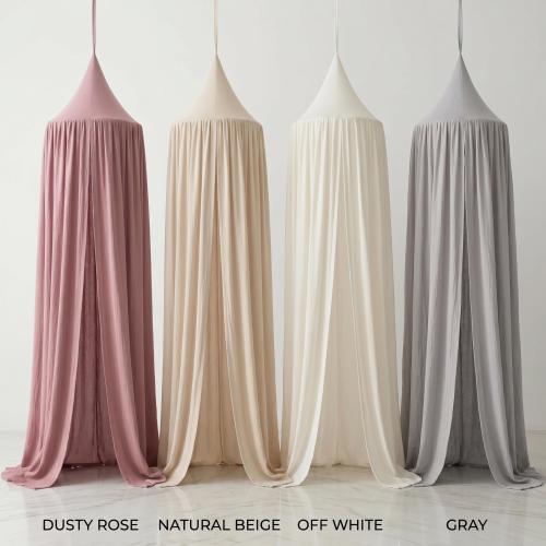 Kids Bed Canopy Cotton for Nursery, Baby Crib Hanging Tent, Mosquito Net & Reading Nook Decor, Playroom Curtain Canopy